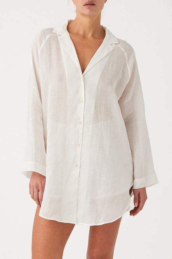 Signature Ramie Shirt - White