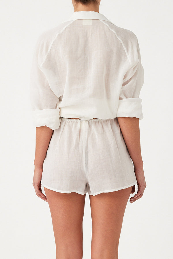 Signature Ramie Shirt - White