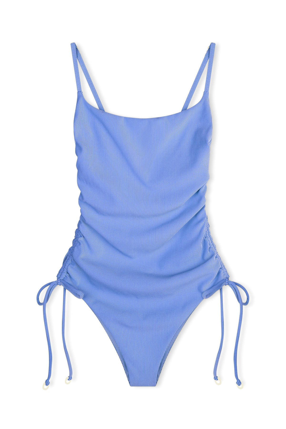 Signature Stripe Gathered One Piece - Sky