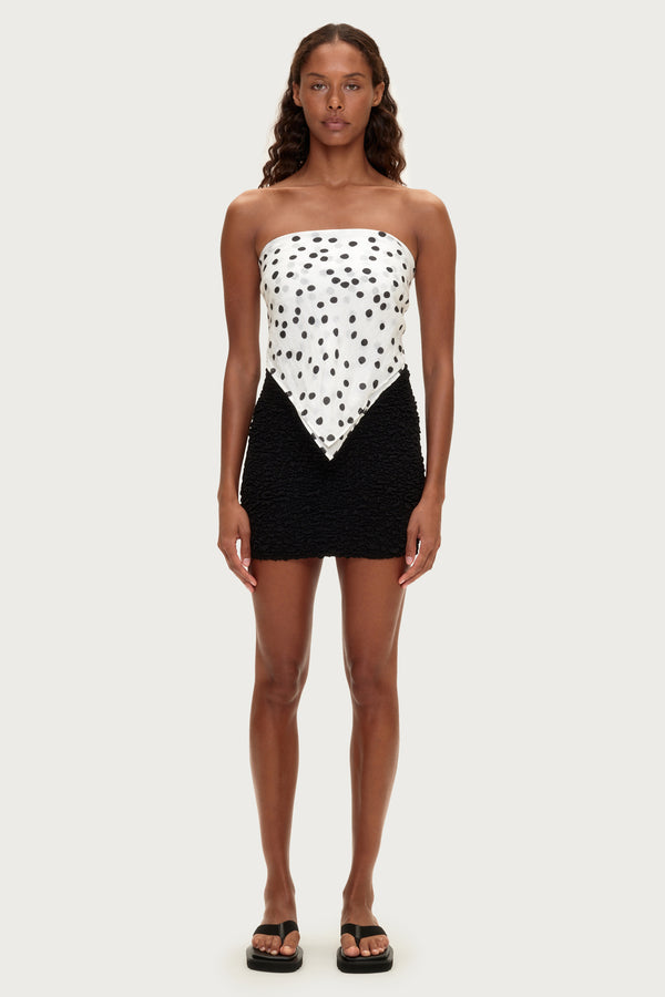 Crinkle Knit Skirt - Black