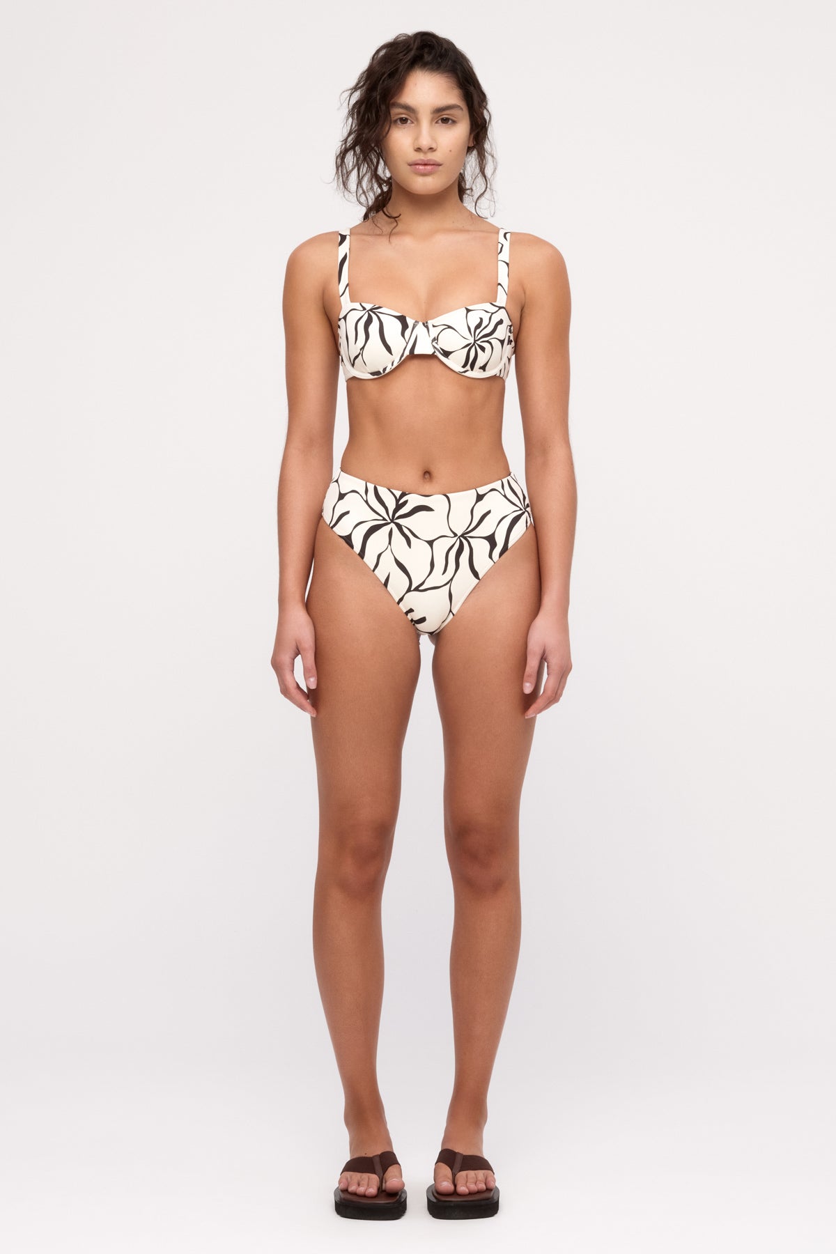 Bra Cup Top - Cream Flower