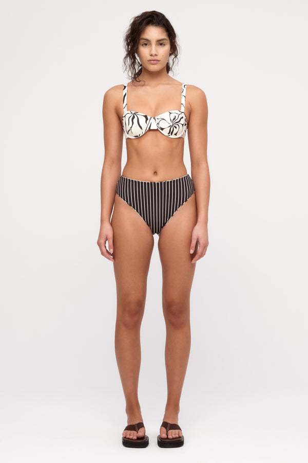 Bra Cup Top - Cream Flower