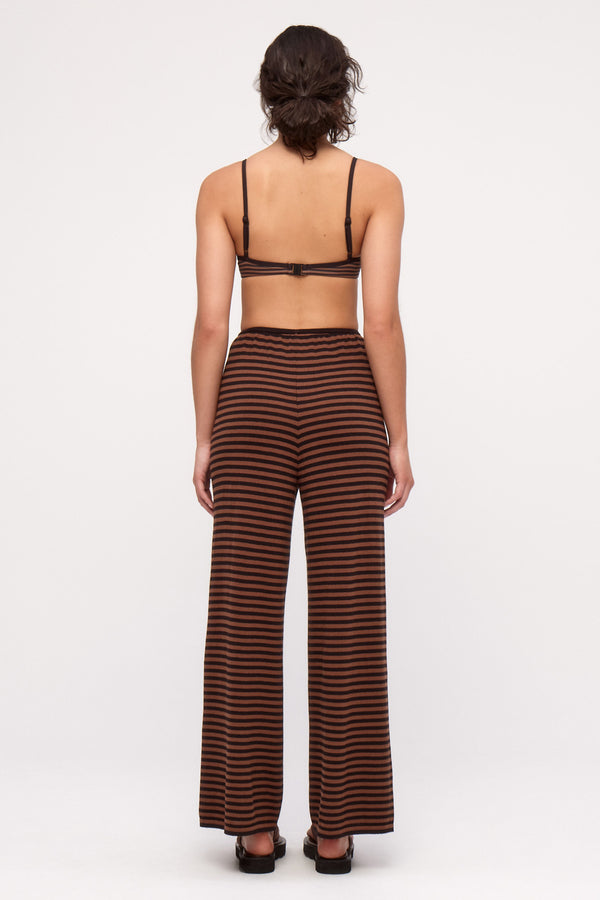 Knit Pant - Brown Stripe