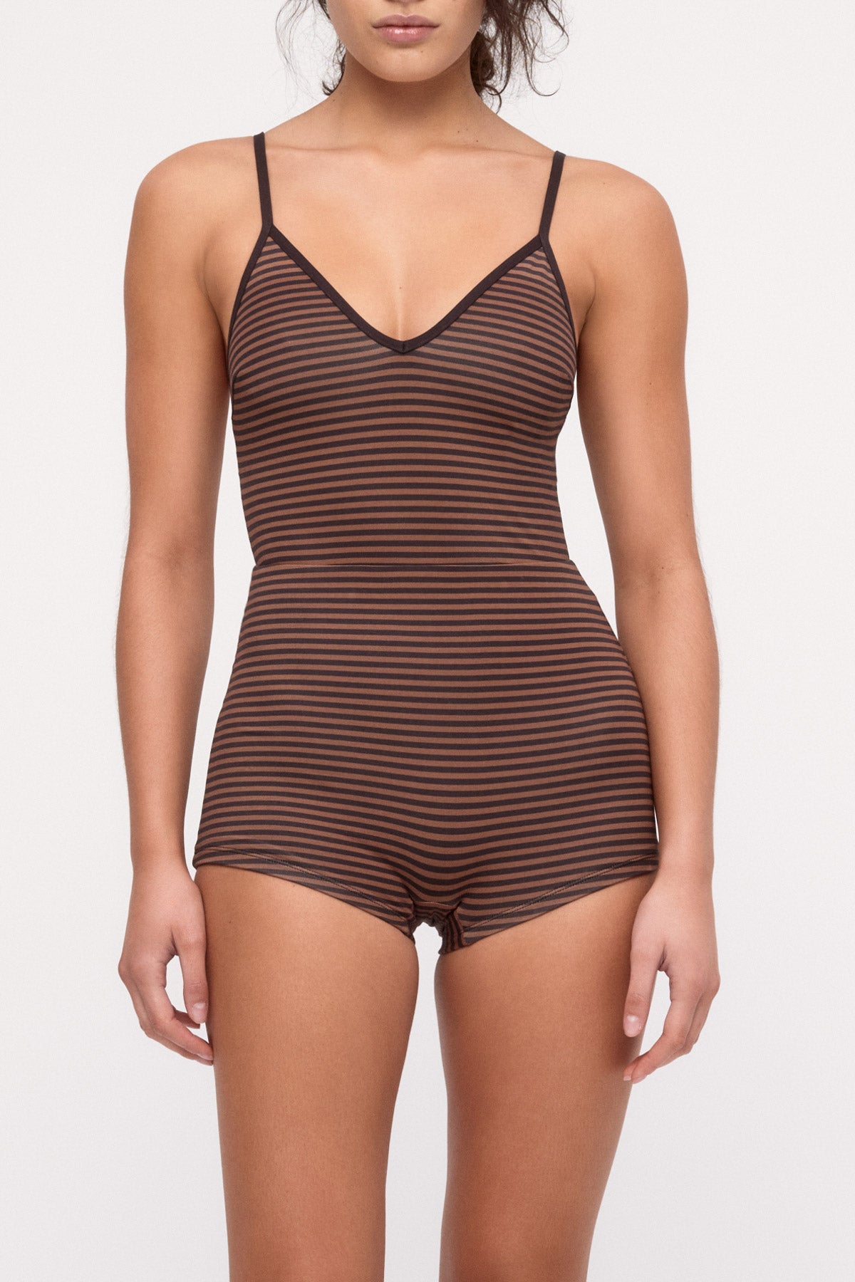 Bodysuit - Brown Stripe