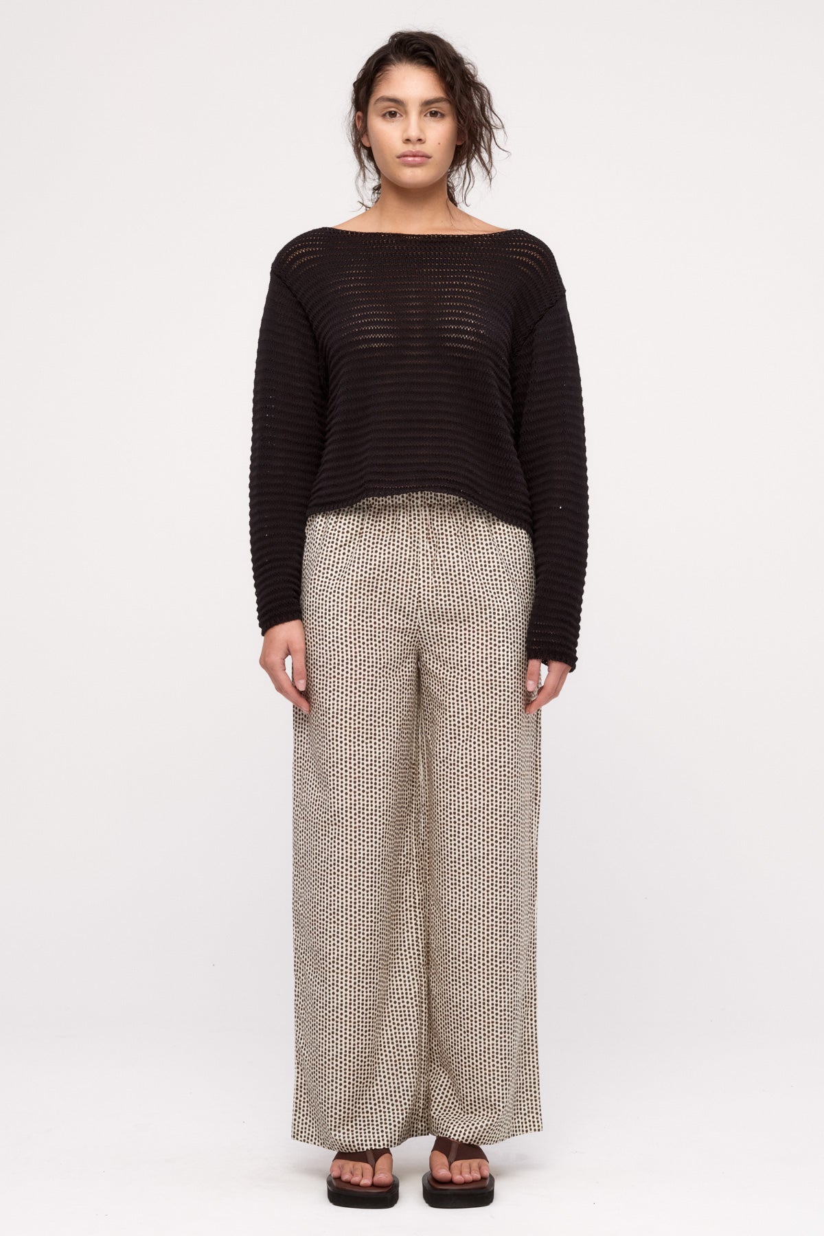 Cotton Silk Pant - Natural Spot