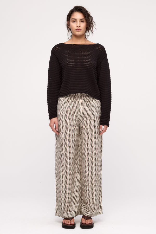Cotton Silk Pant - Natural Spot