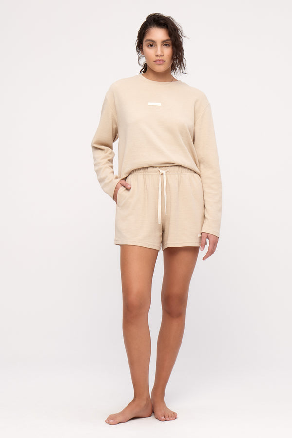Waffle Sport Shorts - Natural