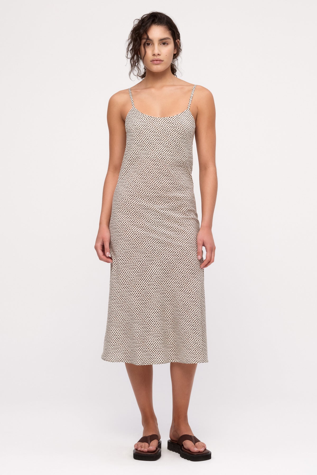 Cotton Silk Slip Dress - Natural Spot