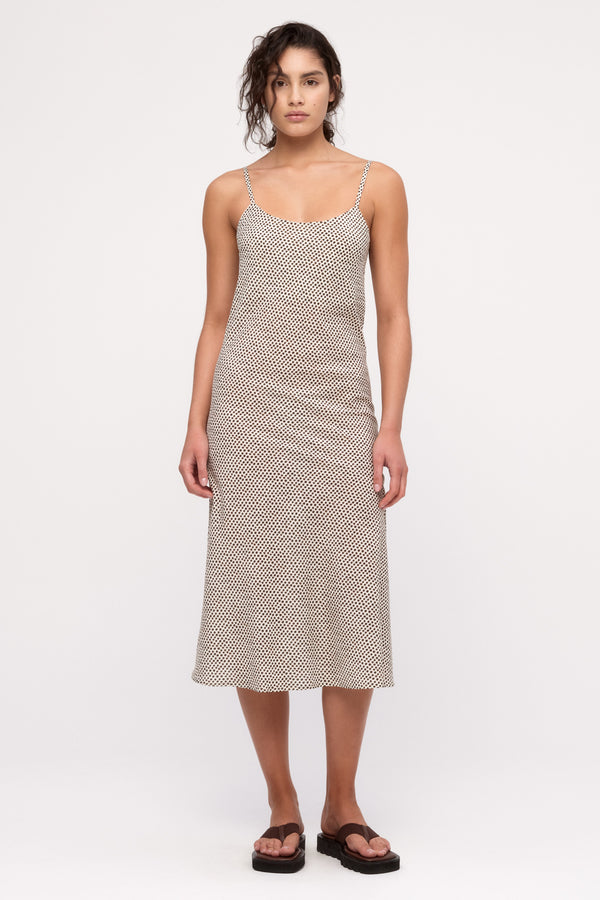 Cotton Silk Slip Dress - Natural Spot