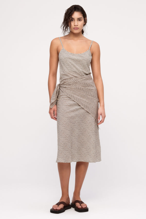 Cotton Silk Slip Dress - Natural Spot