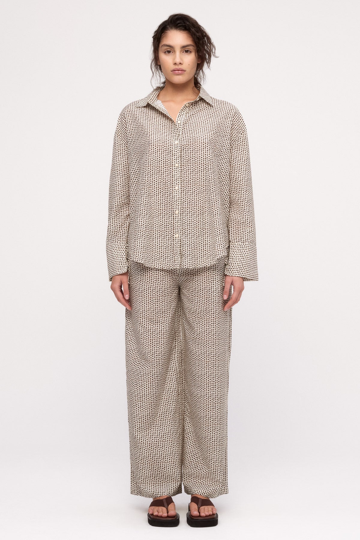 Cotton Silk Shirt - Natural Spot