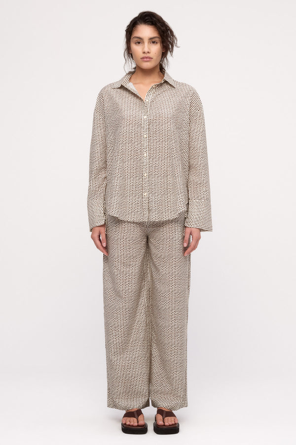 Cotton Silk Shirt - Natural Spot