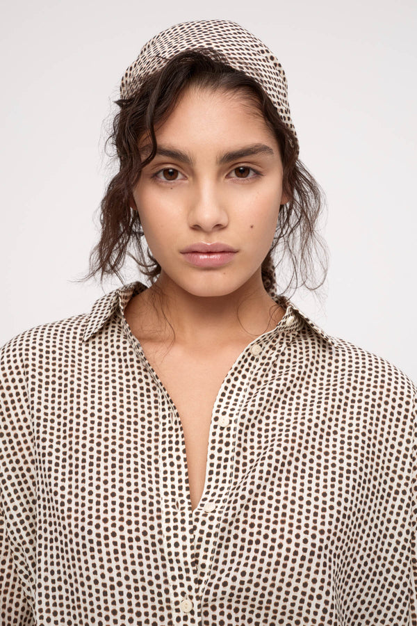 Cotton Silk Shirt - Natural Spot