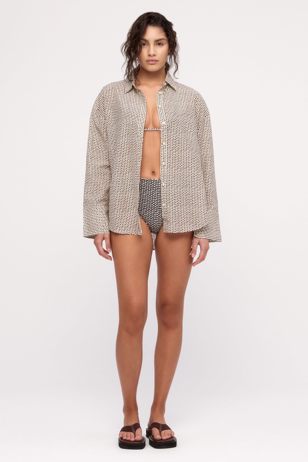 Cotton Silk Shirt - Natural Spot
