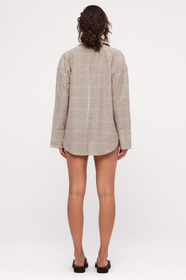 Cotton Silk Shirt - Natural Spot