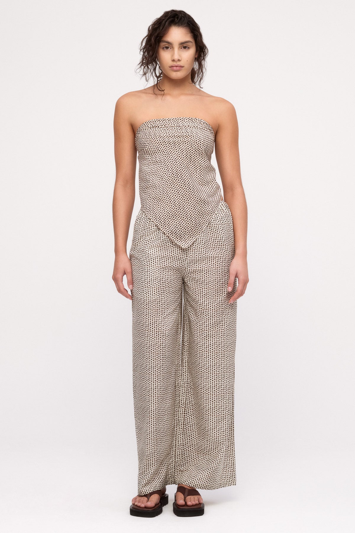 Cotton Silk Pant - Natural Spot
