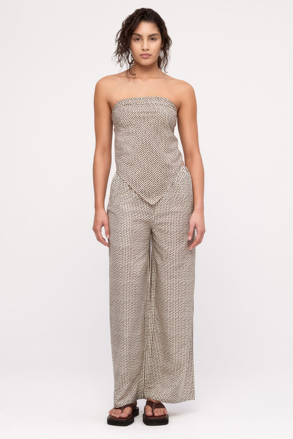 Cotton Silk Pant - Natural Spot