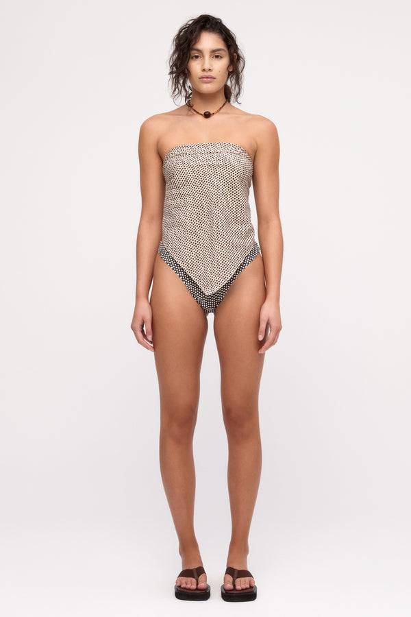 Cotton Silk Scarf - Natural Spot