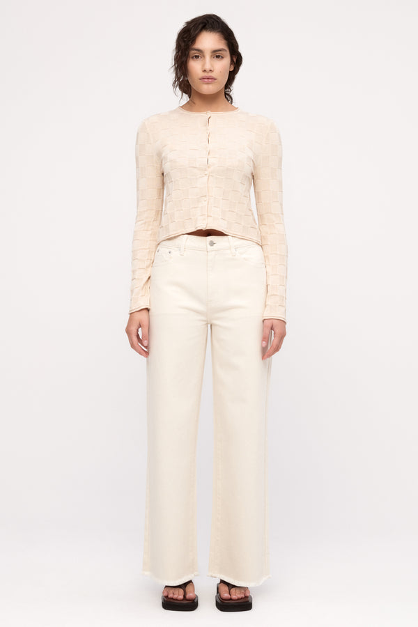 Organic Mid Rise Jean - Coconut