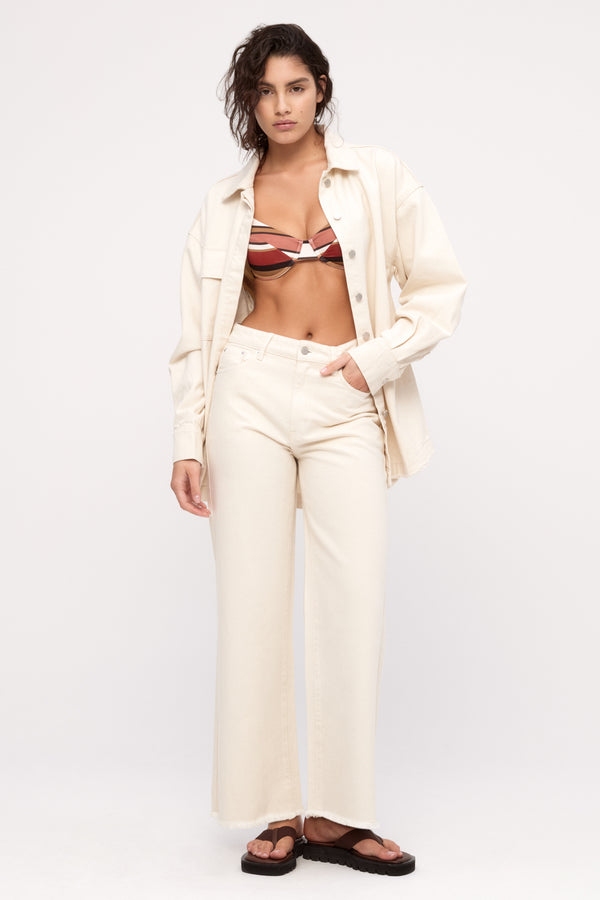 Organic Mid Rise Jean - Coconut