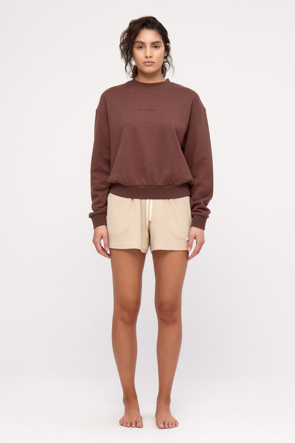 Fleece Sport Sweatshirt - Carob