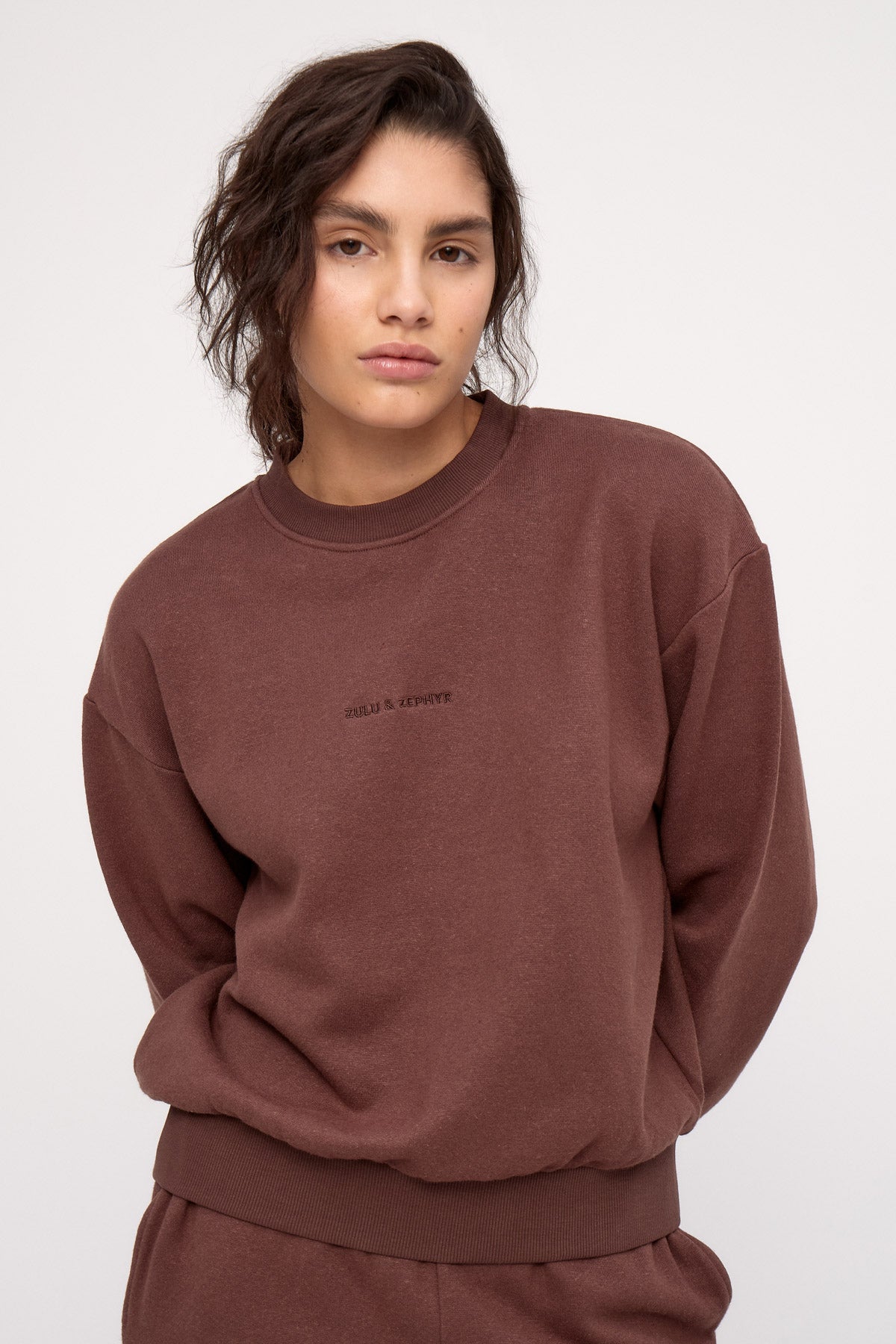 Fleece Sport Sweatshirt - Carob