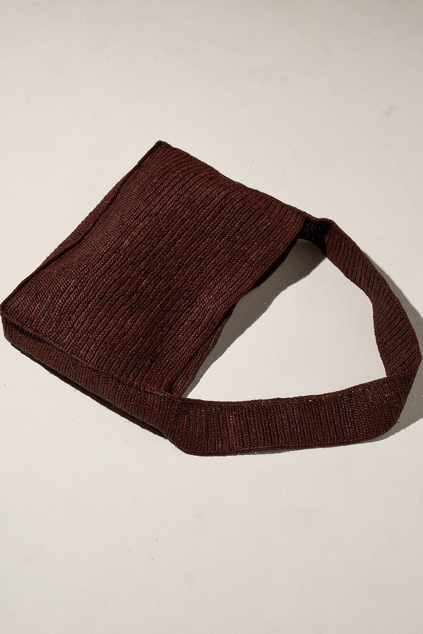 Raffia Tote Bag - Walnut