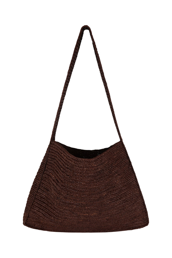 Raffia Tote Bag - Walnut