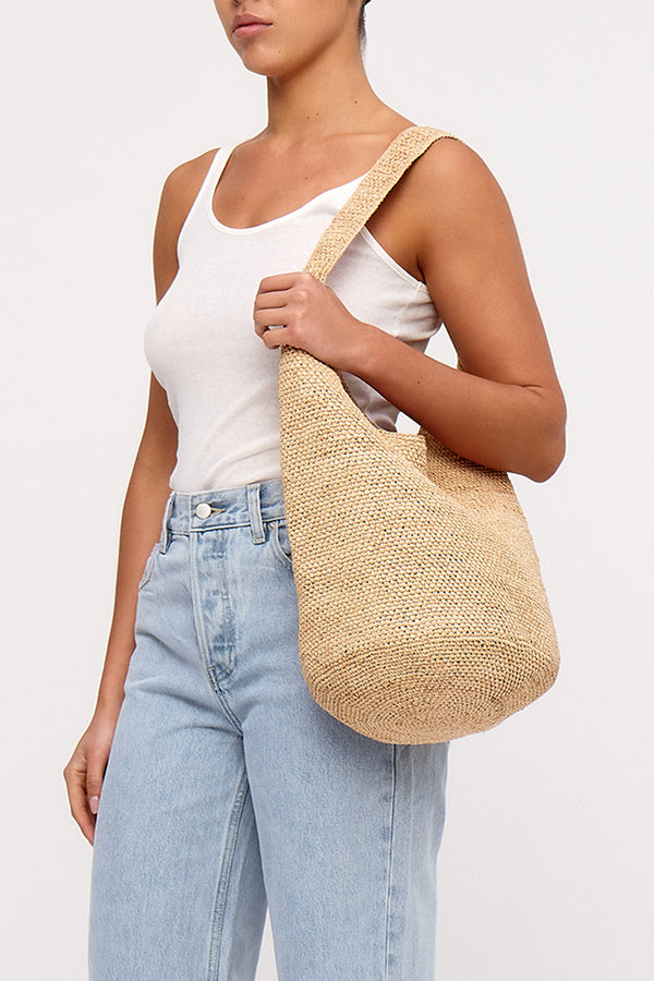 Raffia Bucket Bag - Natural