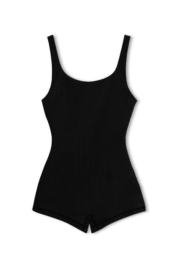 Signature Stripe Bodysuit - Black