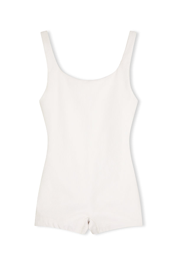 Signature Stripe Bodysuit - White