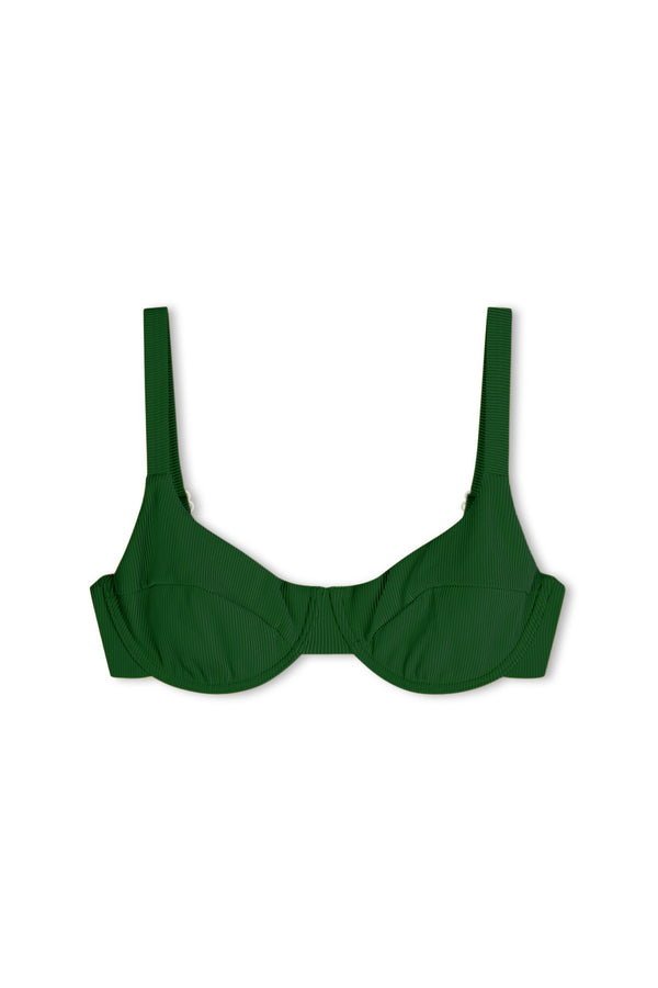 Signature Stripe Adjustable Bra Cup - Tallow Green