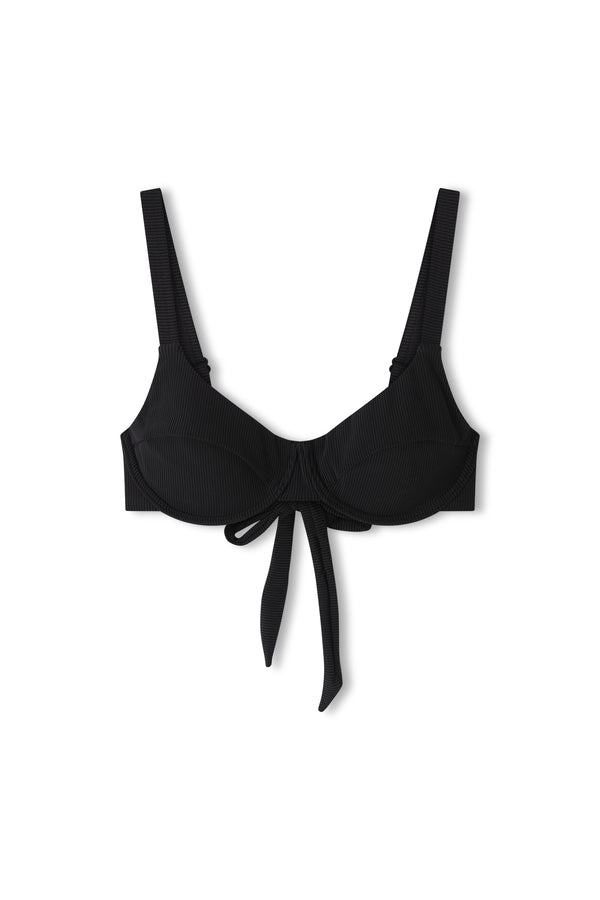 Signature Stripe Adjustable Bra Cup - Black