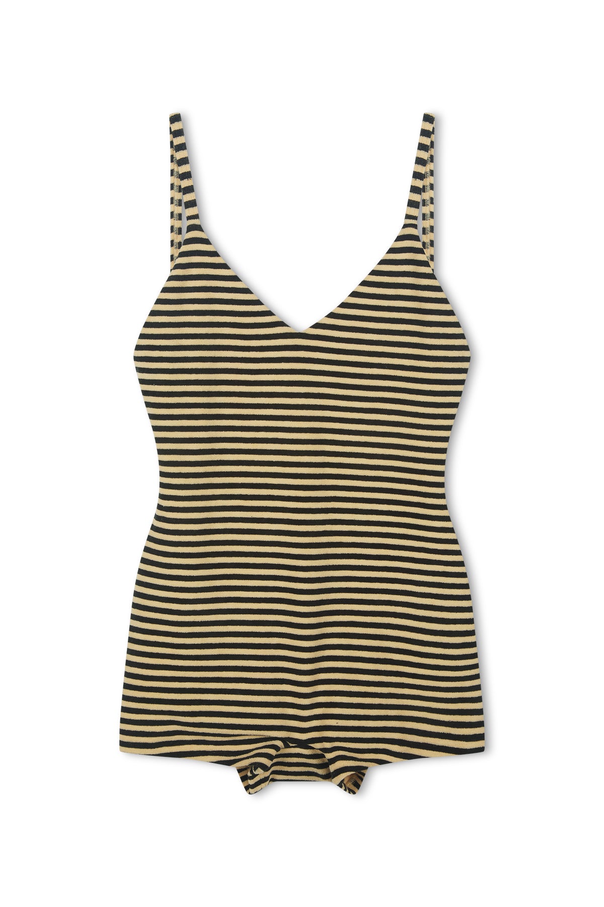 Towelling Bodysuit - Black Stripe