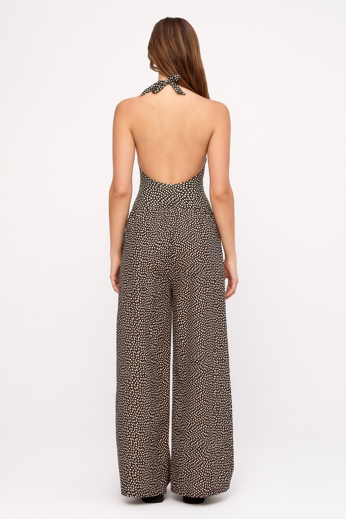 Cotton Silk Pant - Black Spot