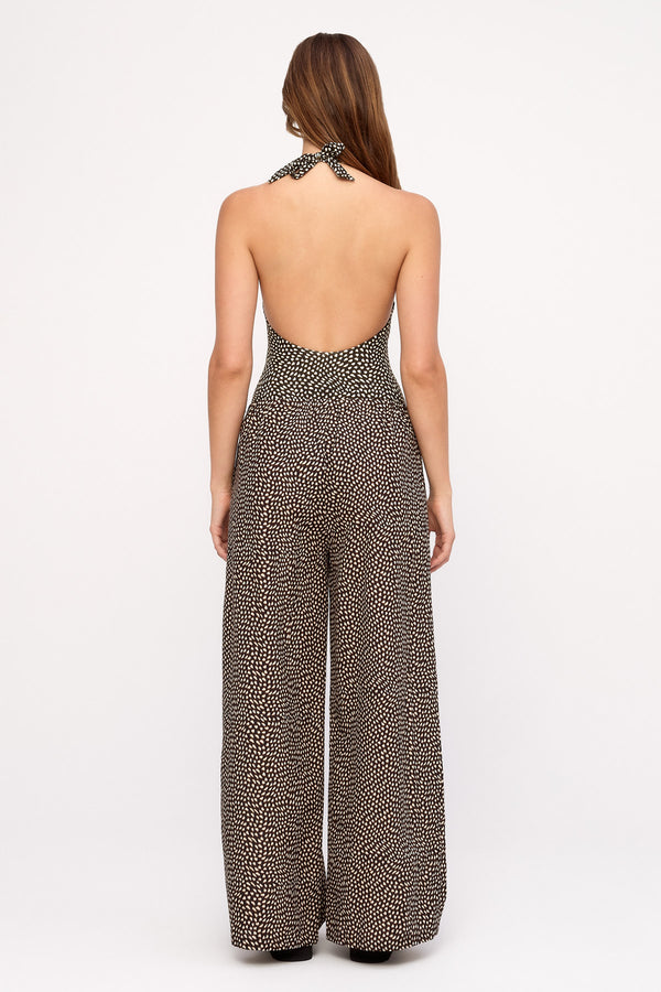 Cotton Silk Pant - Black Spot
