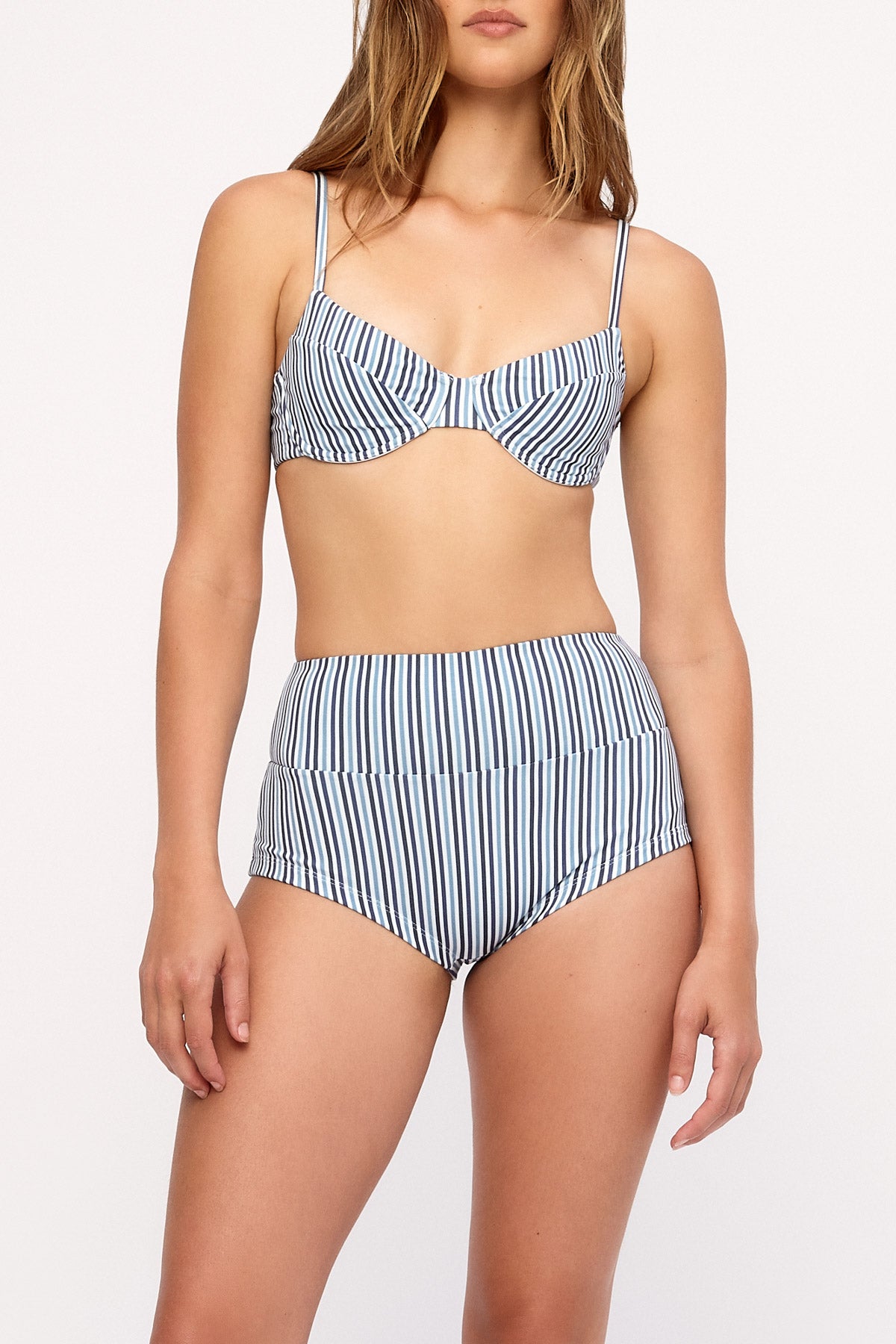Cheeky Boy Short - Blue Pin Stripe