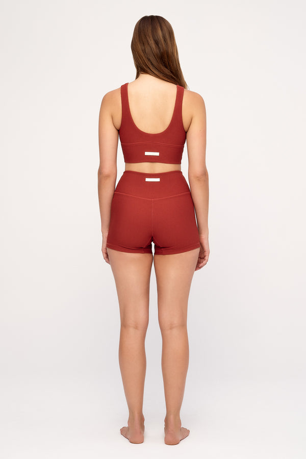 4 Inch Bike Short - Red Waffle