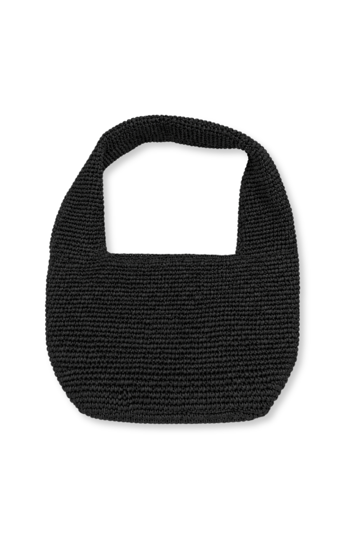 Woven Shoulder Bag - Black