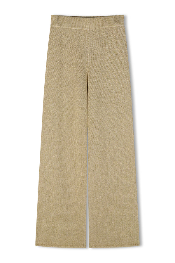 La Isla Lurex Knit Pant - Gold