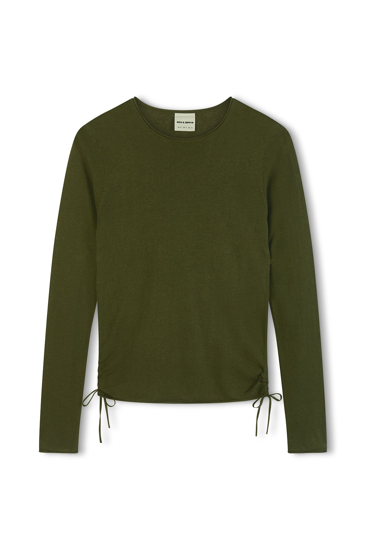 Linen Cotton Knit Top - Khaki