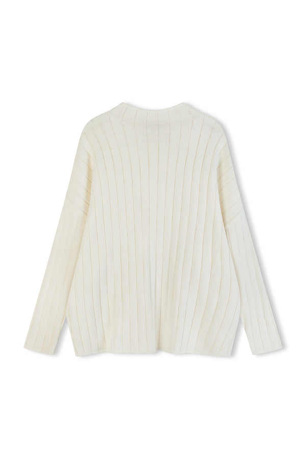 Rib Knit Jumper - Cream