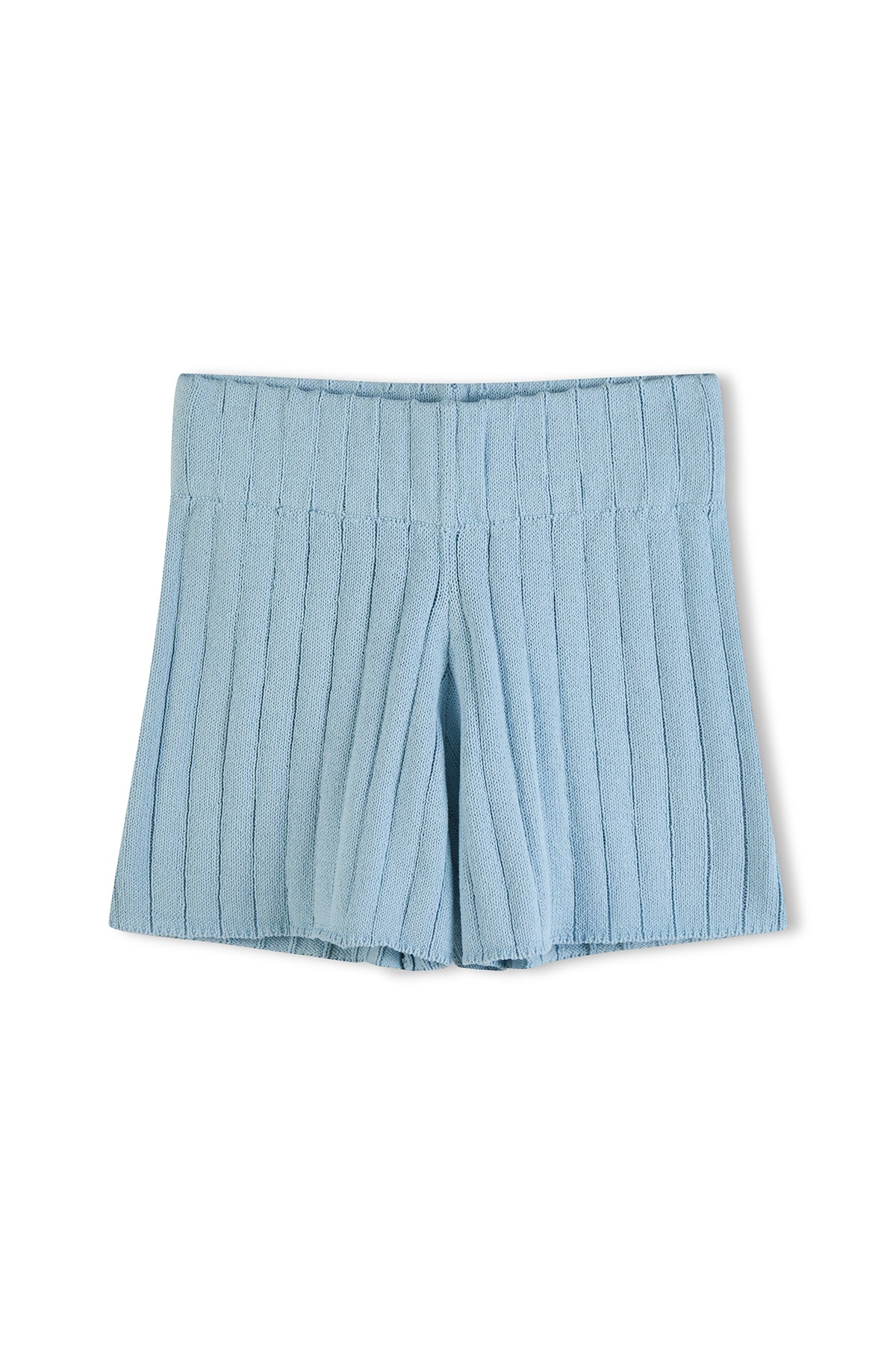 Rib Knit Short - Light Blue