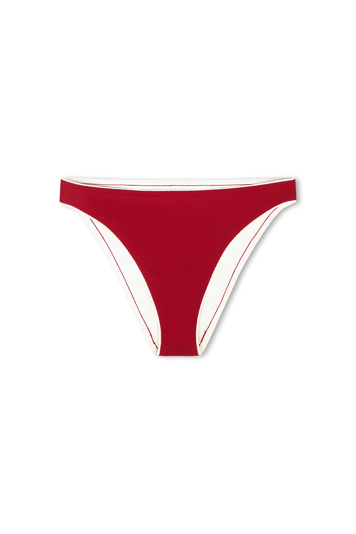 Crinkle High Cut Brief - Cherry Red