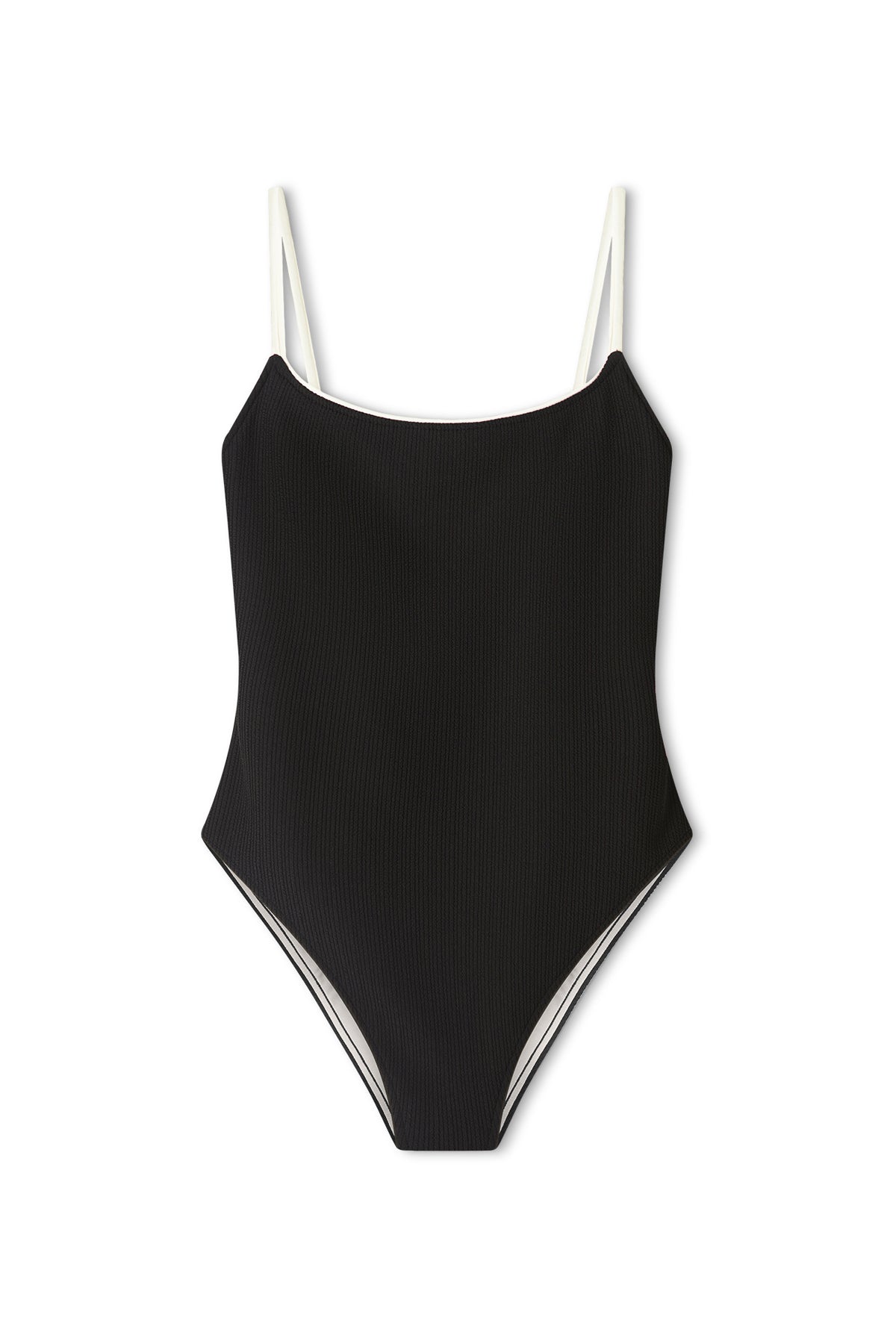 Crinkle Simple One Piece - Black