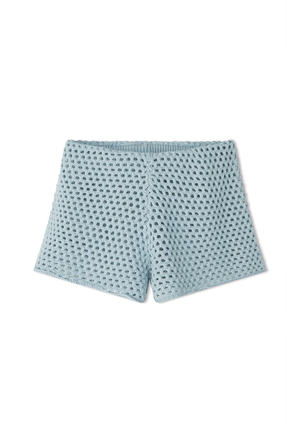 Crochet Knit Short - Light Blue