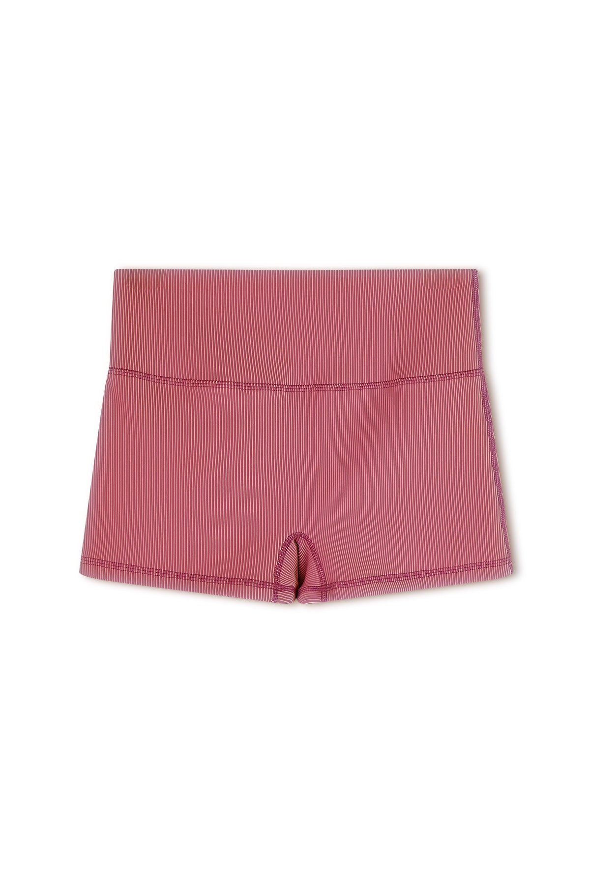 Mini Stripe Boy Short - Clay Red