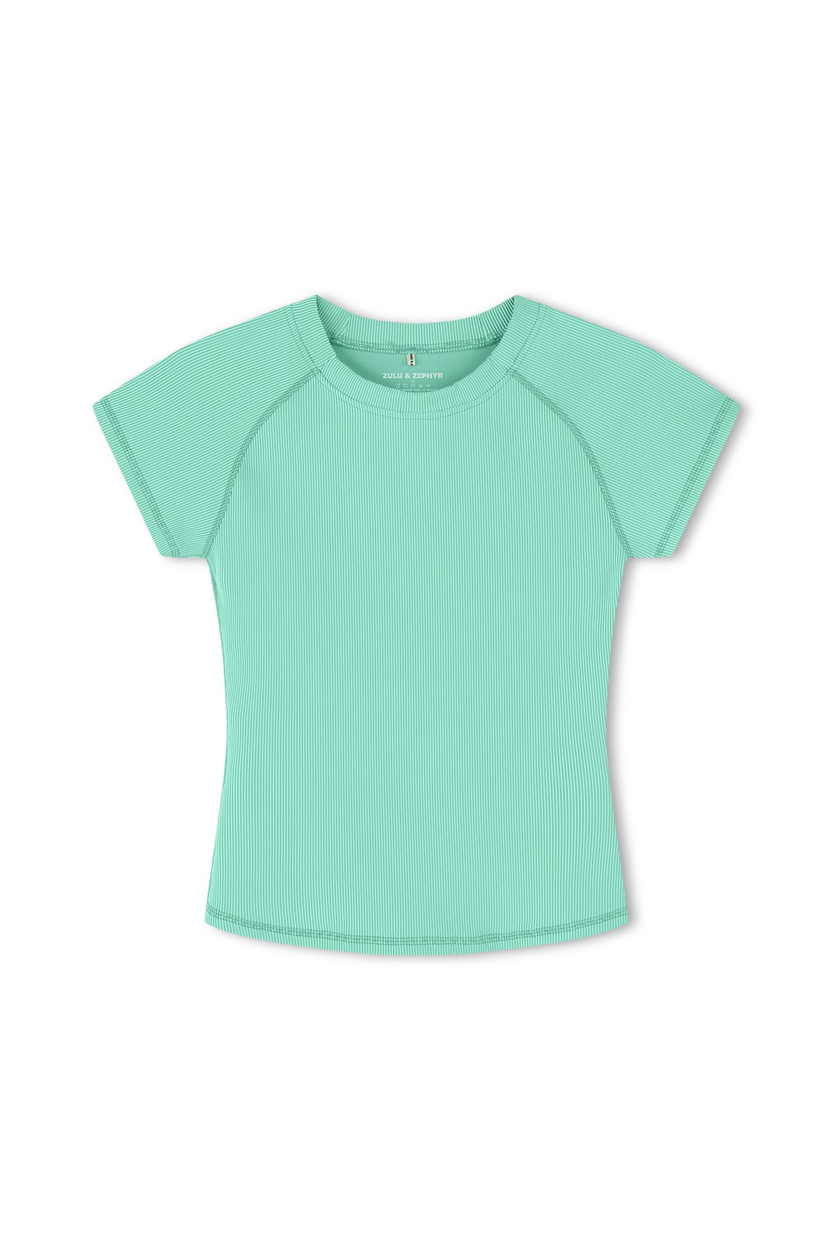 Mini Stripe Short Sleeve Rashie - Aqua
