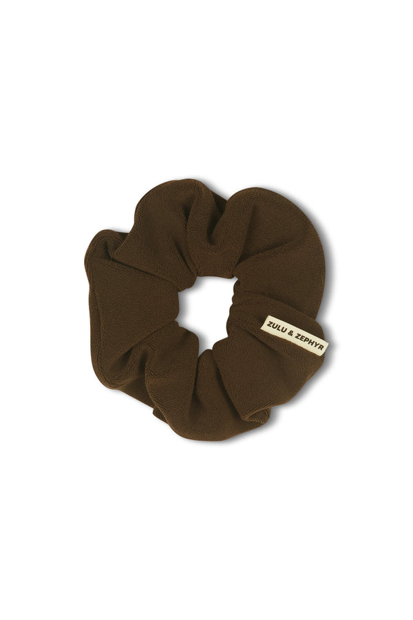 Textured Scrunchie - Chocolate