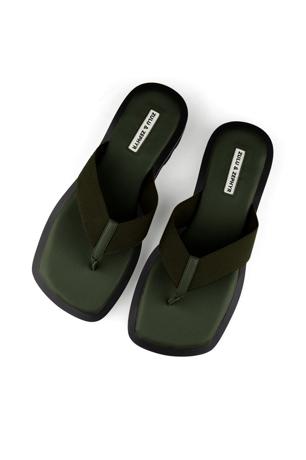 Zulu & Zephyr Thong - Forest Green
